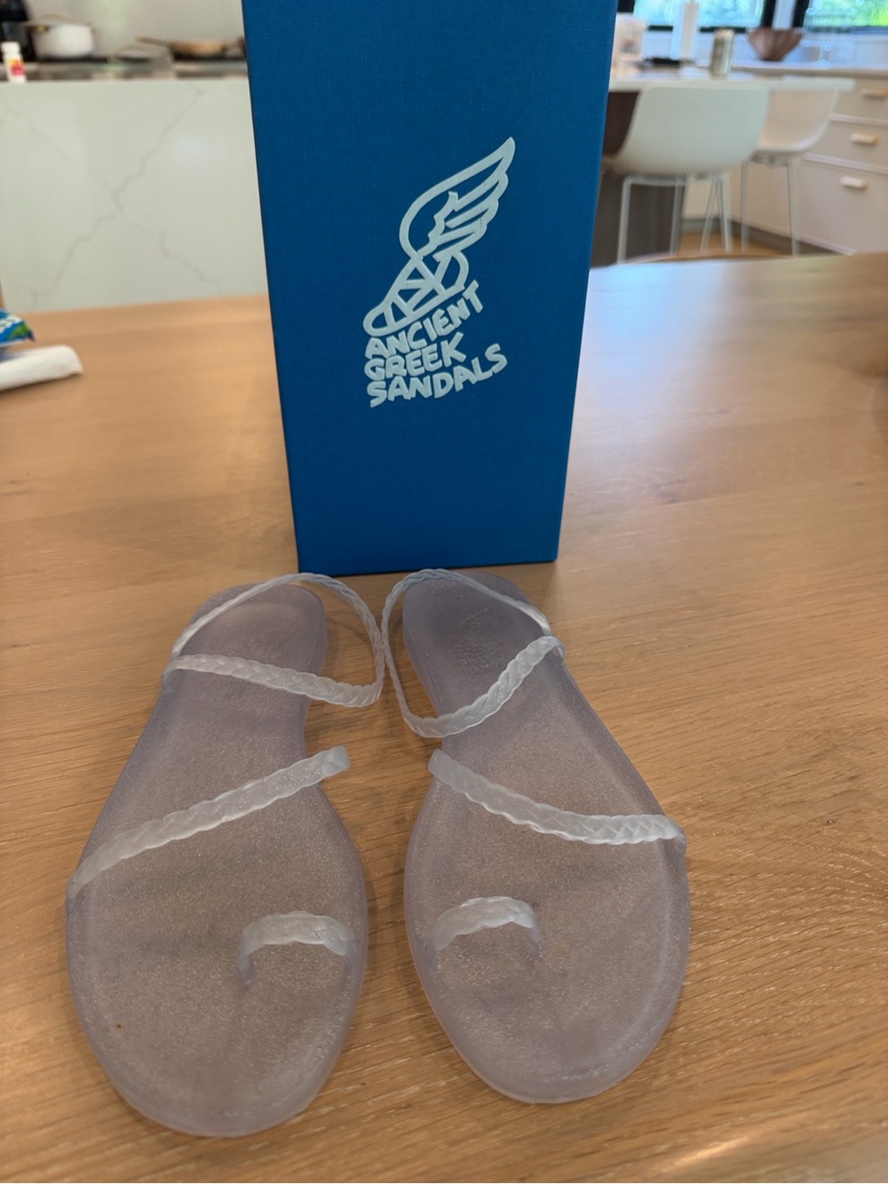 Ancient Greek Sandals Eleftheria glitter sandals
with Box